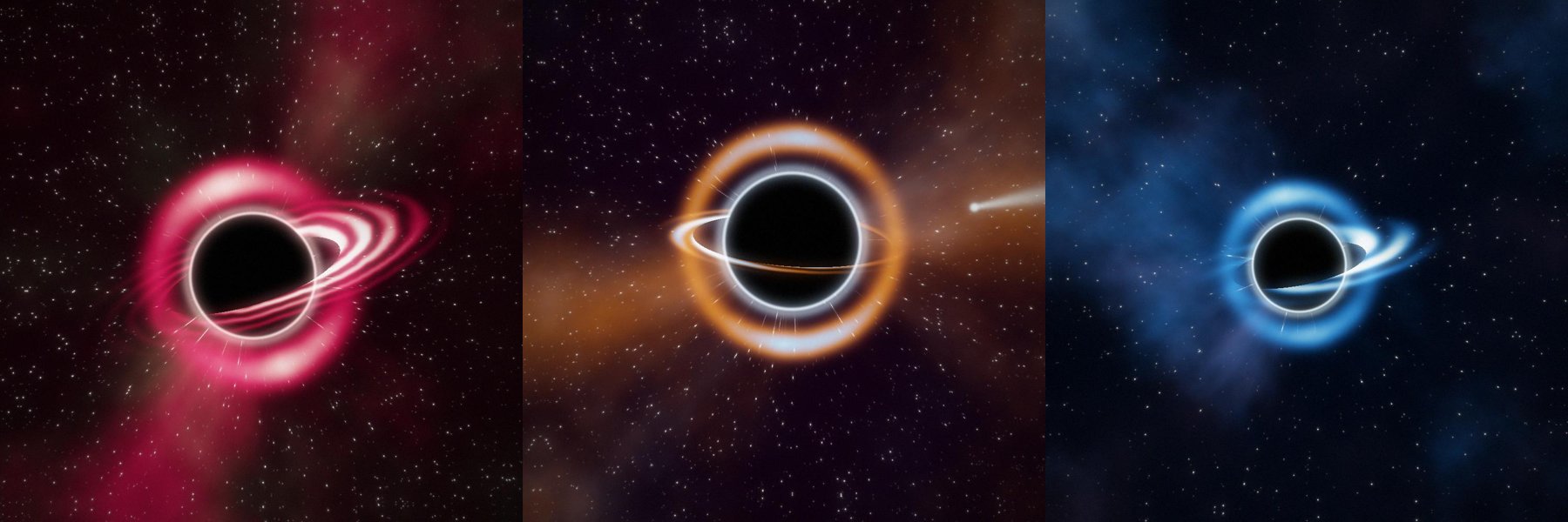 Three black holes side by side